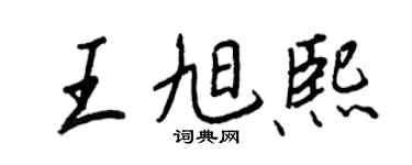 王正良王旭熙行书个性签名怎么写