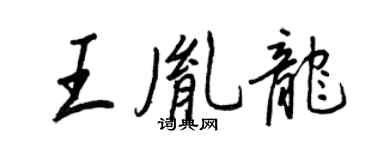 王正良王胤龙行书个性签名怎么写