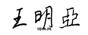 王正良王明亚行书个性签名怎么写