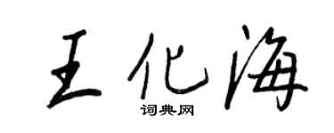 王正良王化海行书个性签名怎么写