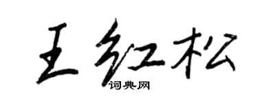 王正良王红松行书个性签名怎么写