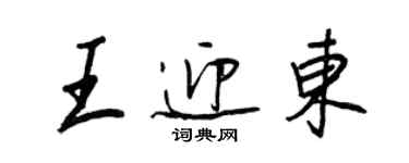 王正良王迎东行书个性签名怎么写