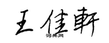 王正良王佳轩行书个性签名怎么写