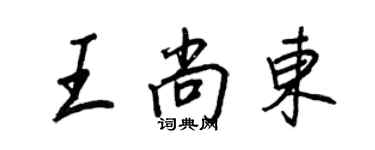 王正良王尚东行书个性签名怎么写