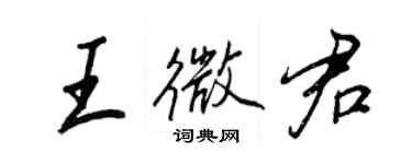 王正良王微君行书个性签名怎么写