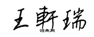 王正良王轩瑞行书个性签名怎么写