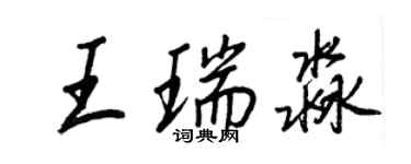 王正良王瑞淼行书个性签名怎么写