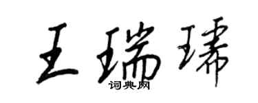 王正良王瑞琥行书个性签名怎么写