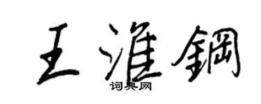 王正良王淮钢行书个性签名怎么写