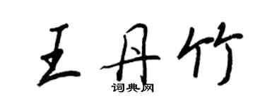 王正良王丹竹行书个性签名怎么写