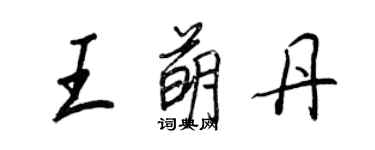 王正良王萌丹行书个性签名怎么写