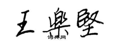 王正良王乐坚行书个性签名怎么写