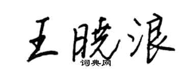 王正良王晓浪行书个性签名怎么写