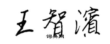 王正良王智滨行书个性签名怎么写