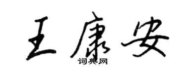 王正良王康安行书个性签名怎么写