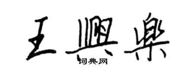 王正良王兴乐行书个性签名怎么写