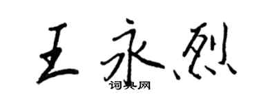王正良王永烈行书个性签名怎么写