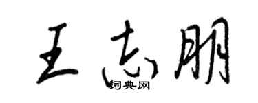 王正良王志朋行书个性签名怎么写