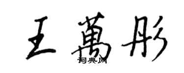王正良王万彤行书个性签名怎么写