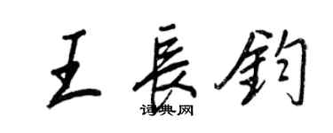 王正良王长钧行书个性签名怎么写