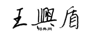 王正良王兴盾行书个性签名怎么写