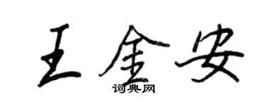 王正良王金安行书个性签名怎么写