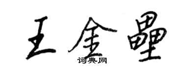 王正良王金垒行书个性签名怎么写