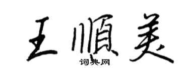 王正良王顺美行书个性签名怎么写