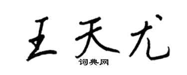 王正良王天尤行书个性签名怎么写