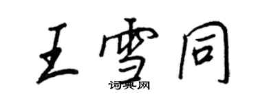 王正良王雪同行书个性签名怎么写