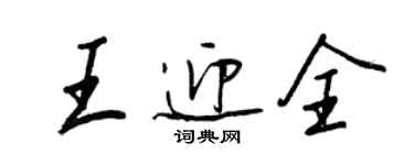 王正良王迎全行书个性签名怎么写