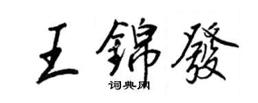王正良王锦发行书个性签名怎么写