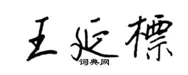 王正良王延标行书个性签名怎么写