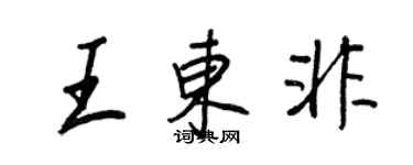 王正良王东非行书个性签名怎么写