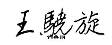 王正良王骁旋行书个性签名怎么写
