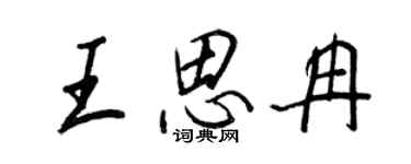 王正良王思冉行书个性签名怎么写