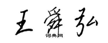 王正良王舜弘行书个性签名怎么写