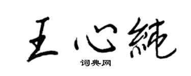 王正良王心纯行书个性签名怎么写