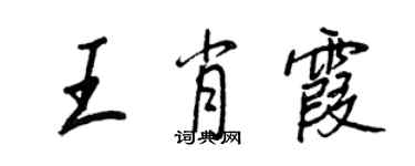王正良王肖霞行书个性签名怎么写