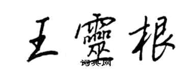 王正良王灵根行书个性签名怎么写