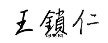 王正良王锁仁行书个性签名怎么写
