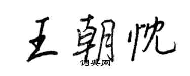 王正良王朝忱行书个性签名怎么写