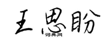 王正良王思盼行书个性签名怎么写