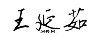 王正良王延茹行书个性签名怎么写