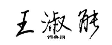 王正良王淑能行书个性签名怎么写