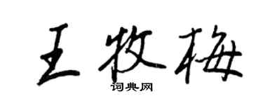 王正良王牧梅行书个性签名怎么写