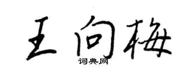 王正良王向梅行书个性签名怎么写