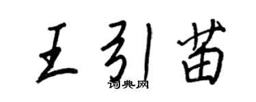 王正良王引苗行书个性签名怎么写