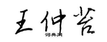 王正良王仲苔行书个性签名怎么写