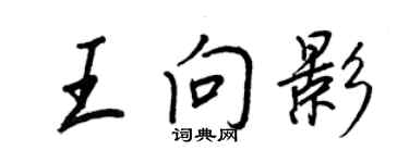 王正良王向影行书个性签名怎么写